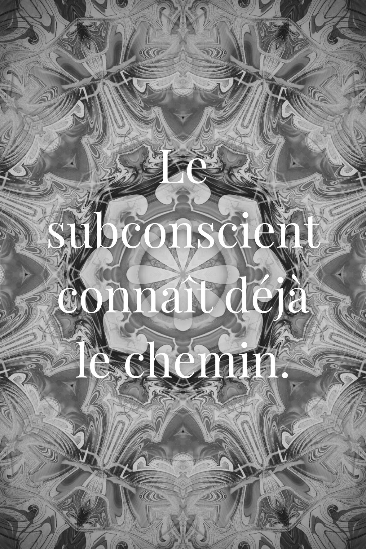 Composition abstraite symétrique suggérant la profondeur de l’esprit et les mécanismes internes  à Saint-Léonard